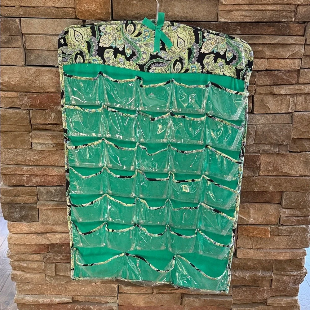 Green Paisley Hanging Organizer